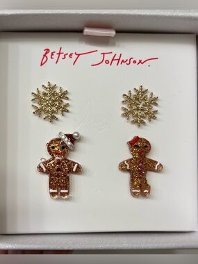 Betsey Johnson Christmas earrings - NWT
